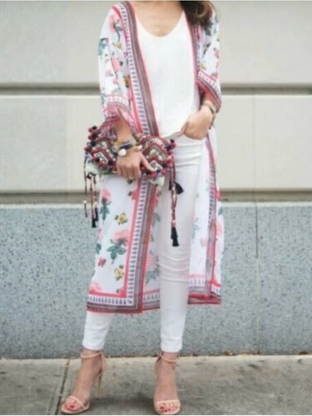 H&M Loves Coachella Collection Kimono Duster size Large Boho Chic  Festival - Picture 8 of 16